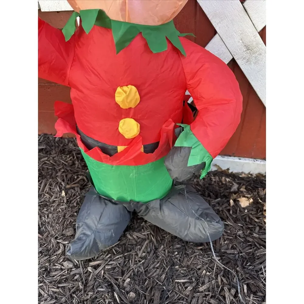 3.5-Foot Inflatable Waving Elf – Festive Greeter for Your Holiday Yard Décor